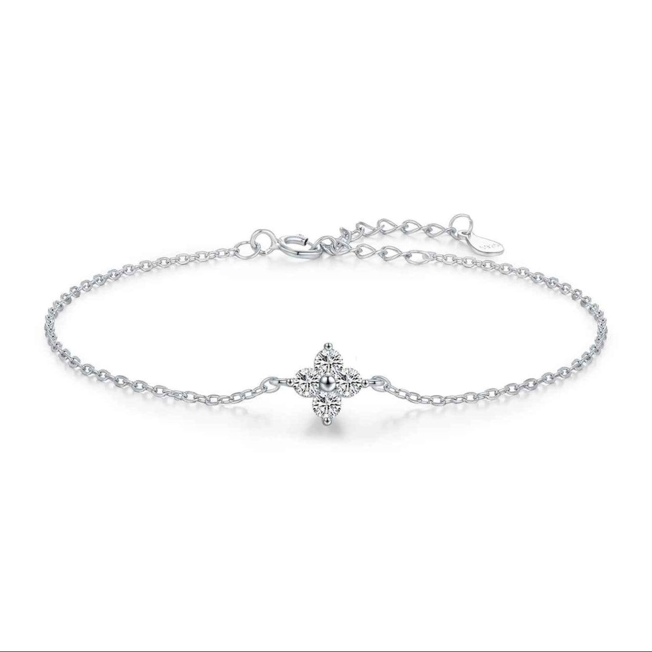 Four Leaf Clover Bracelet 925 Sterling - DAMYINSIDE