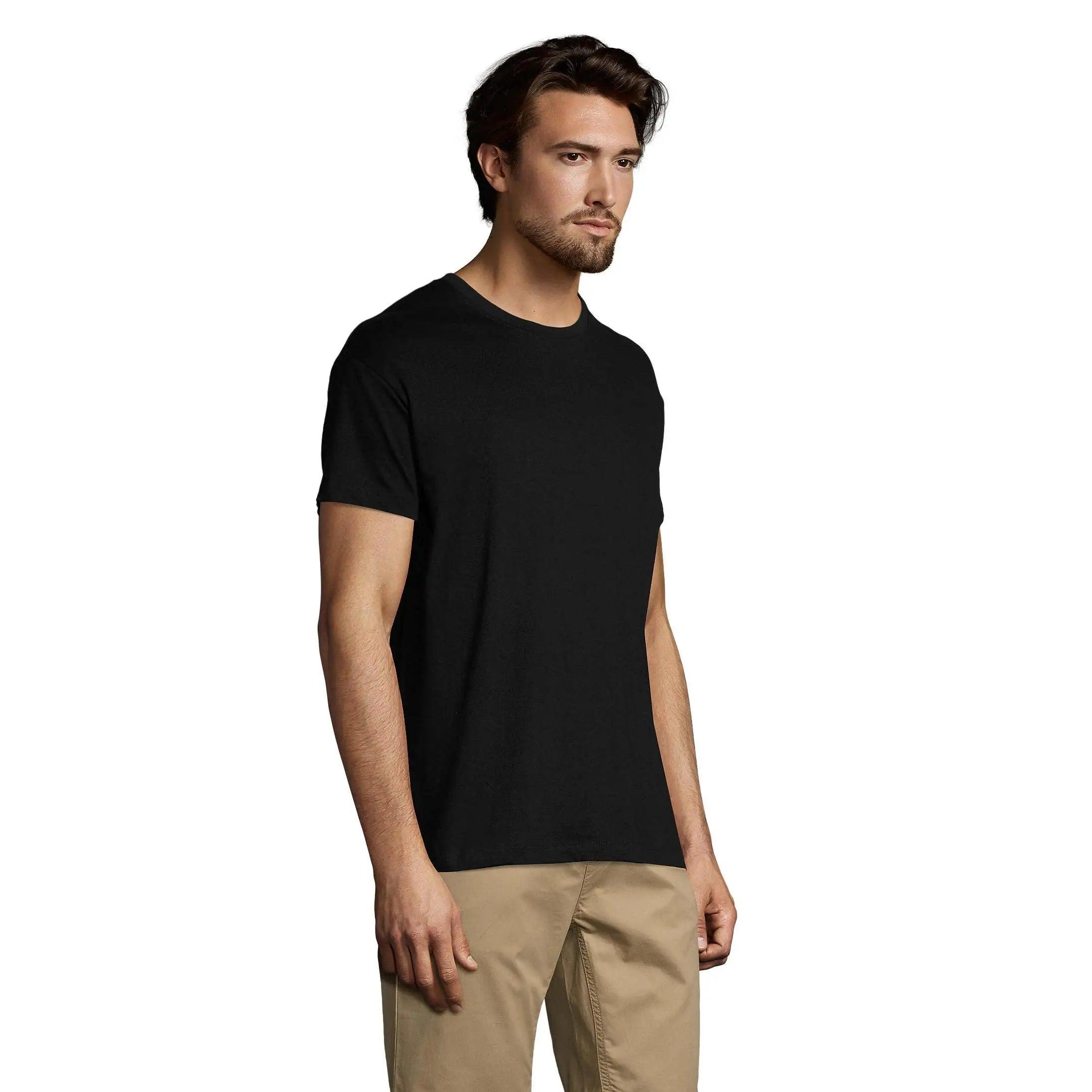 Damy 5 Black Egyptian Cotton Men's T-Shirts - DAMYINSIDE