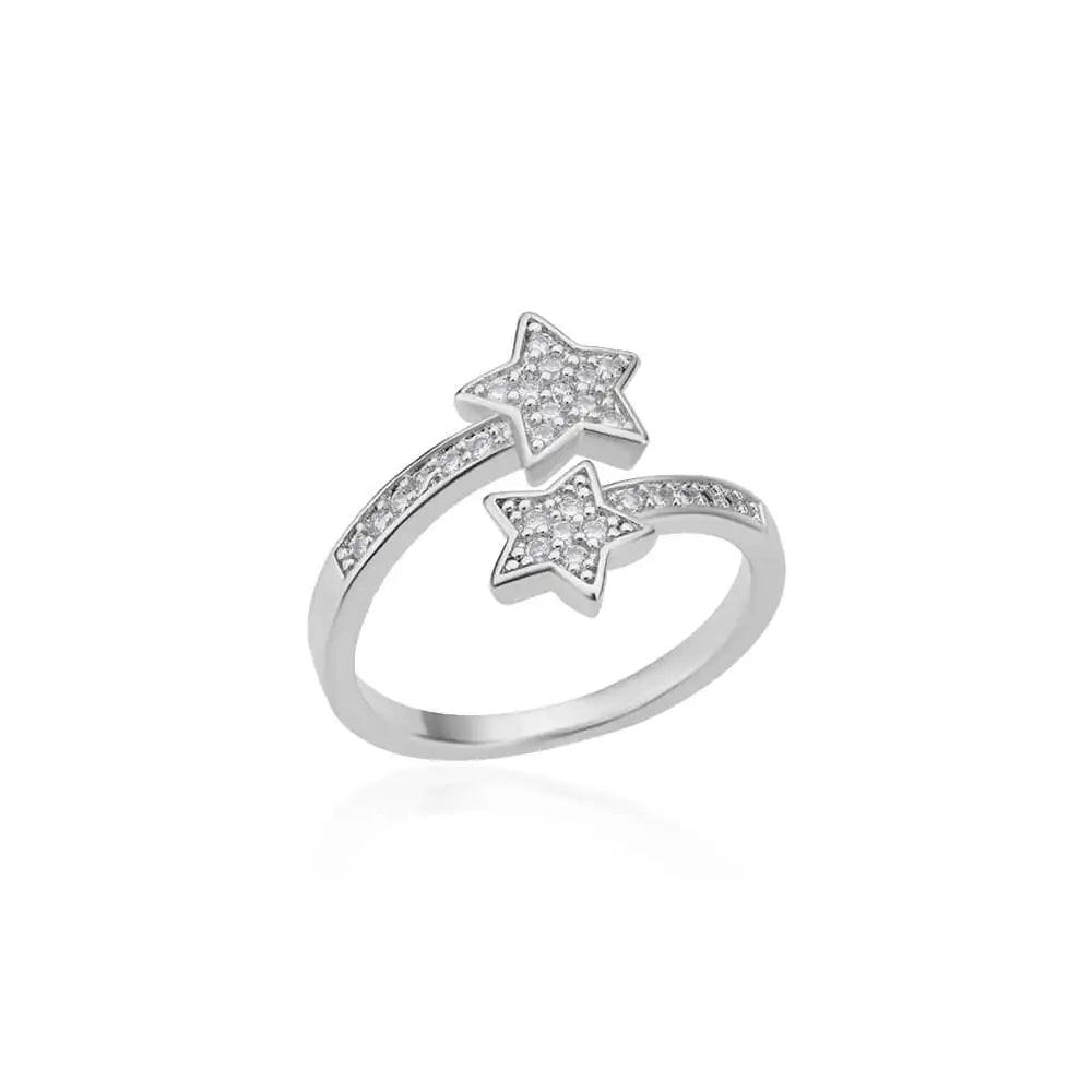 Double Star Zircon Ring - DAMYINSIDE