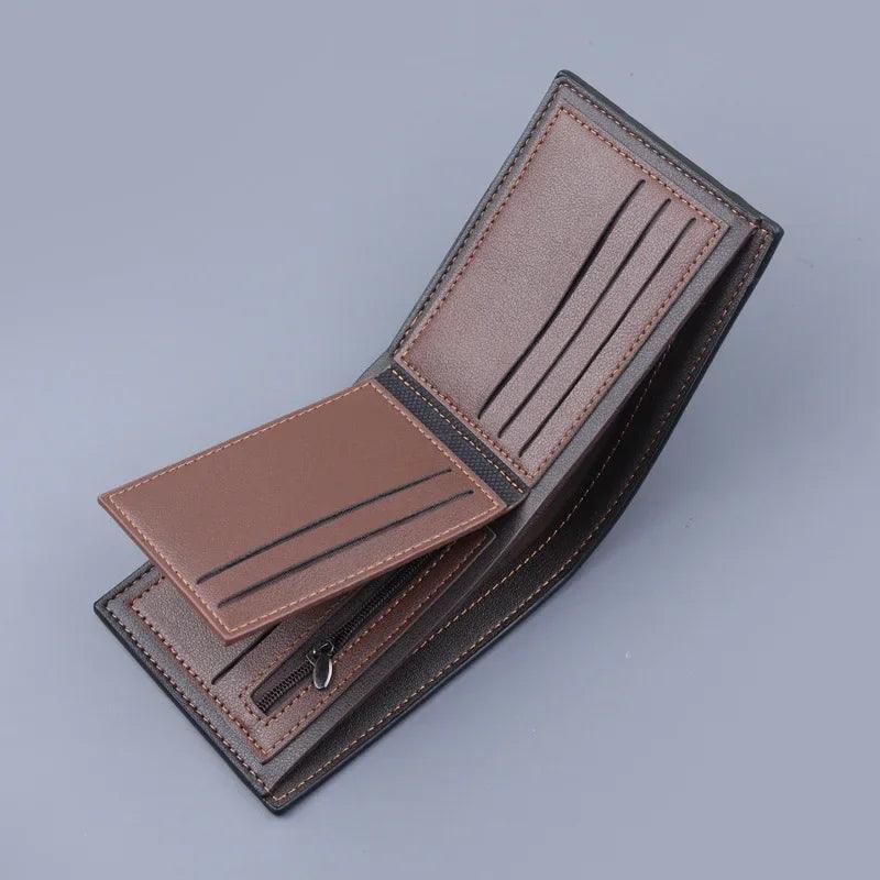 Men's Foldable Leather Wallet - DAMYINSIDE