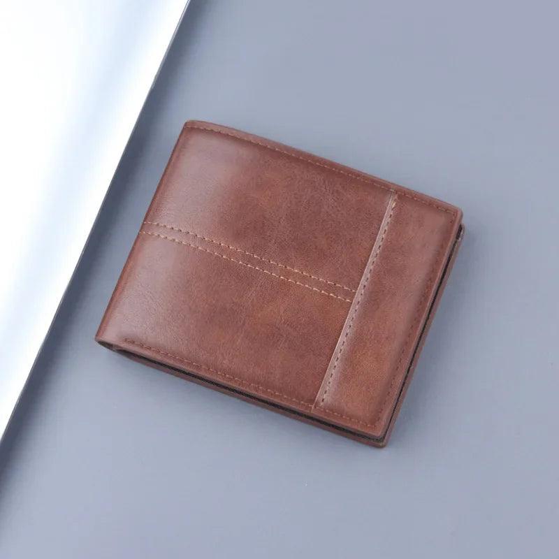 Men's Foldable Leather Wallet - DAMYINSIDE