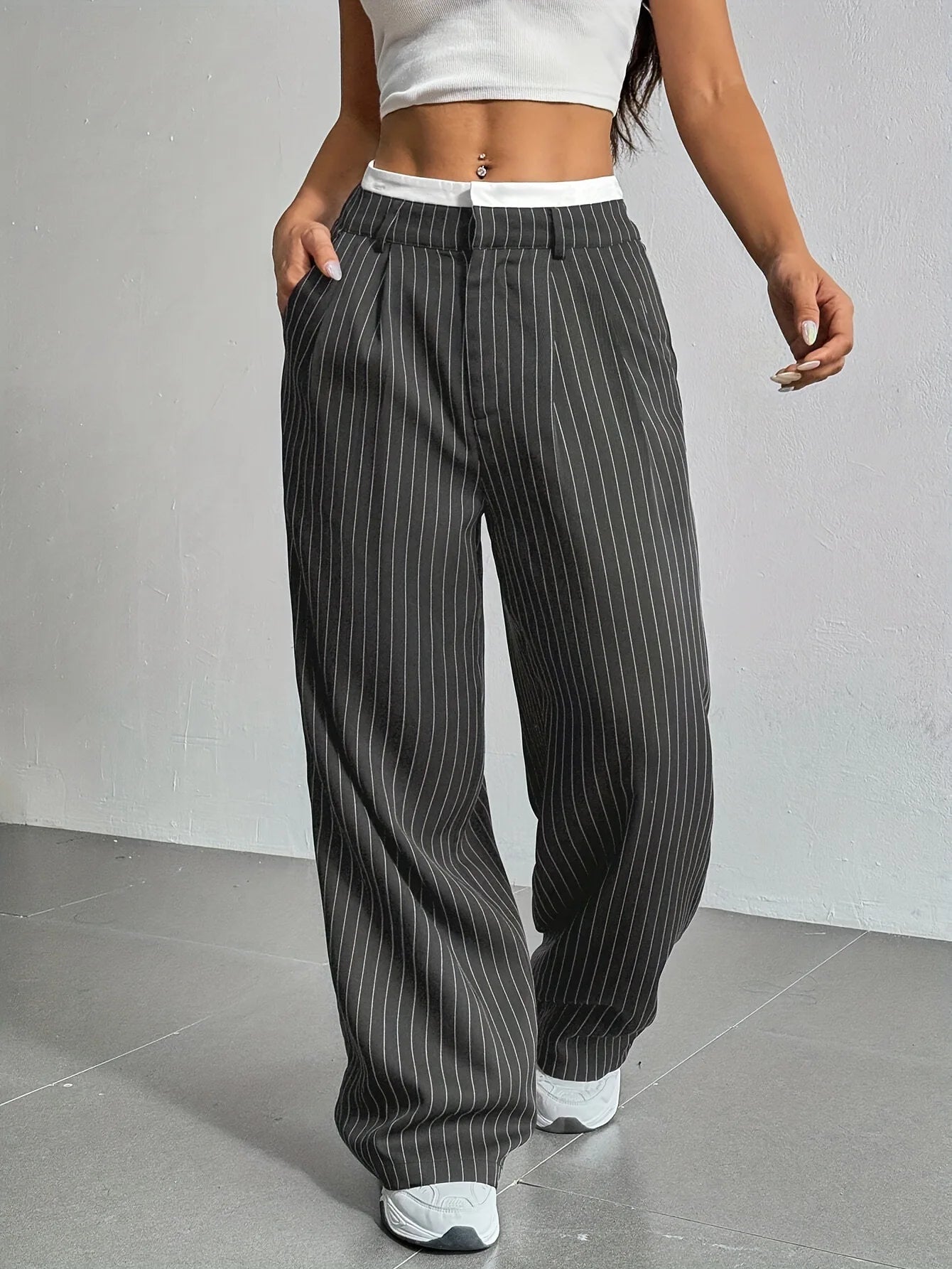 Damy Y2K Striped Women's Pants