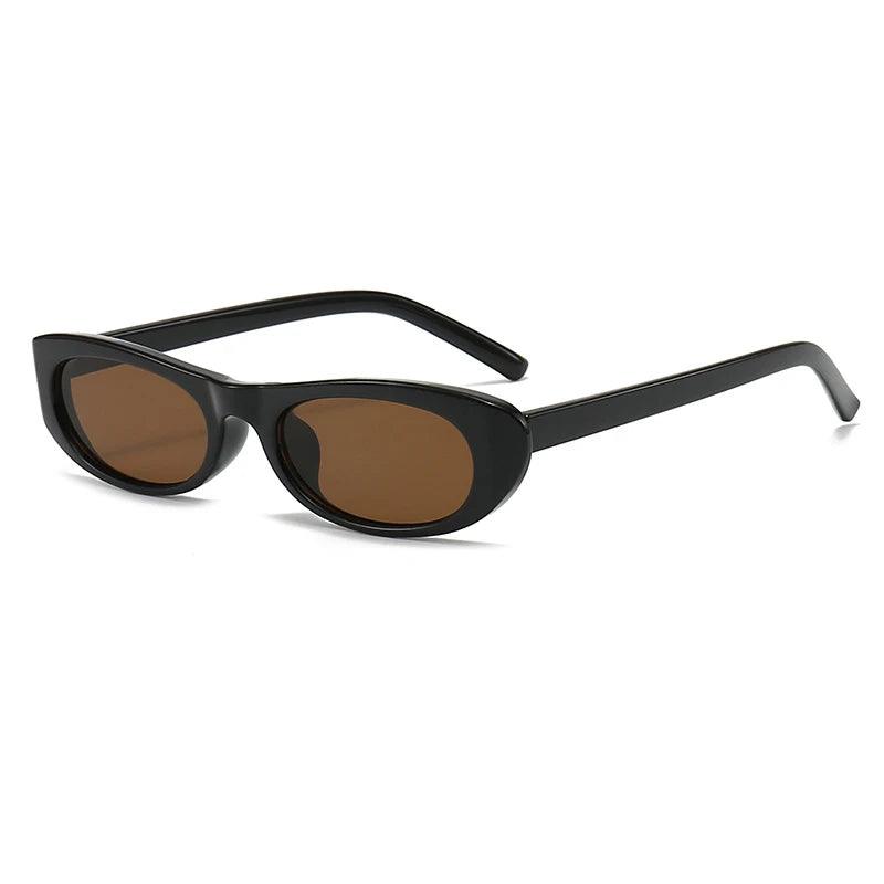 Women's Retro Oval Sunglasses - DAMYINSIDE