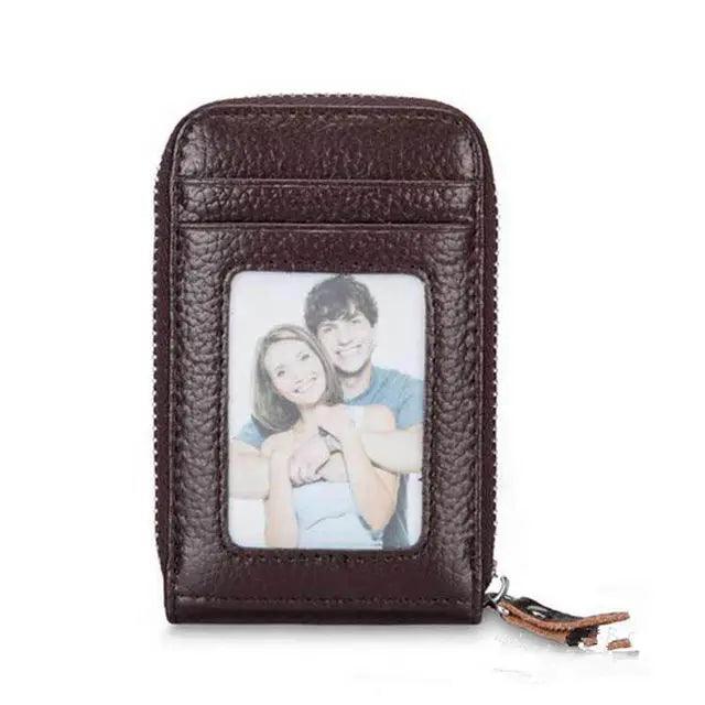 Men's Leather Wallet with RFID Blocking and Multi-Cards - DAMYINSIDE